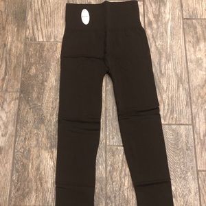Brown Fleece Lined Leggings NWT
